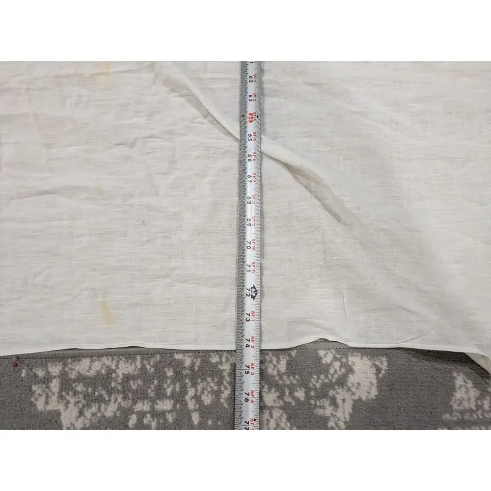 Tablecloth Hand Embroidered‎ Linen Mexican White Colorful Flower Vase Design